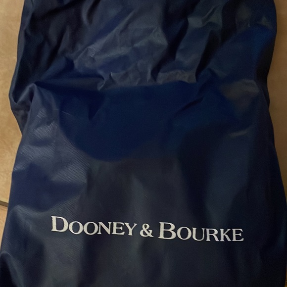 DOONEY & BURKE Orange Pebble Leather Rectangular Shoulder Bag - Picture 14 of 14